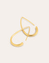 Boucles d'oreilles Goutte Arche Acier Plaqué Or