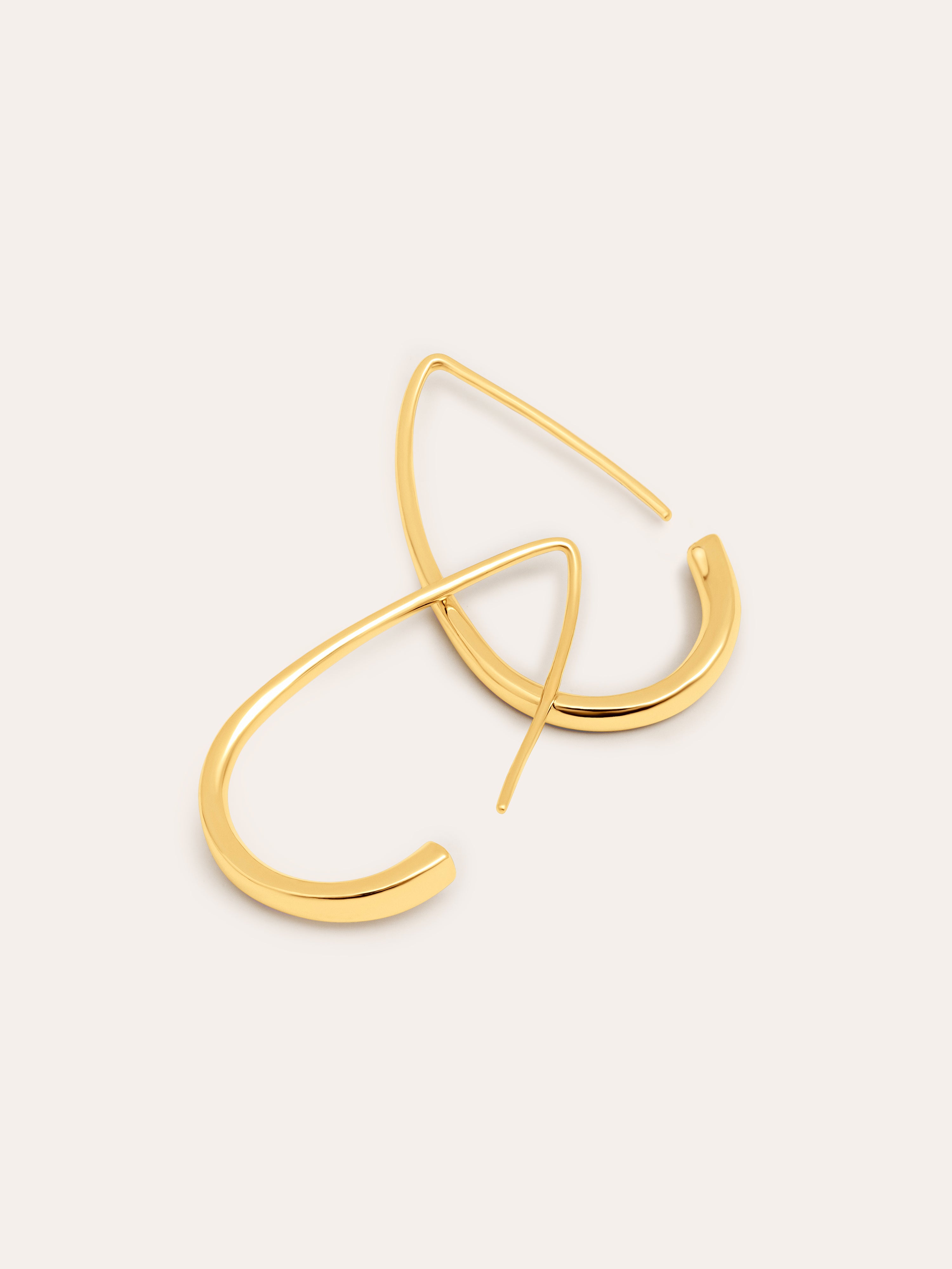 Boucles d'oreilles Goutte Arche Acier Plaqué Or