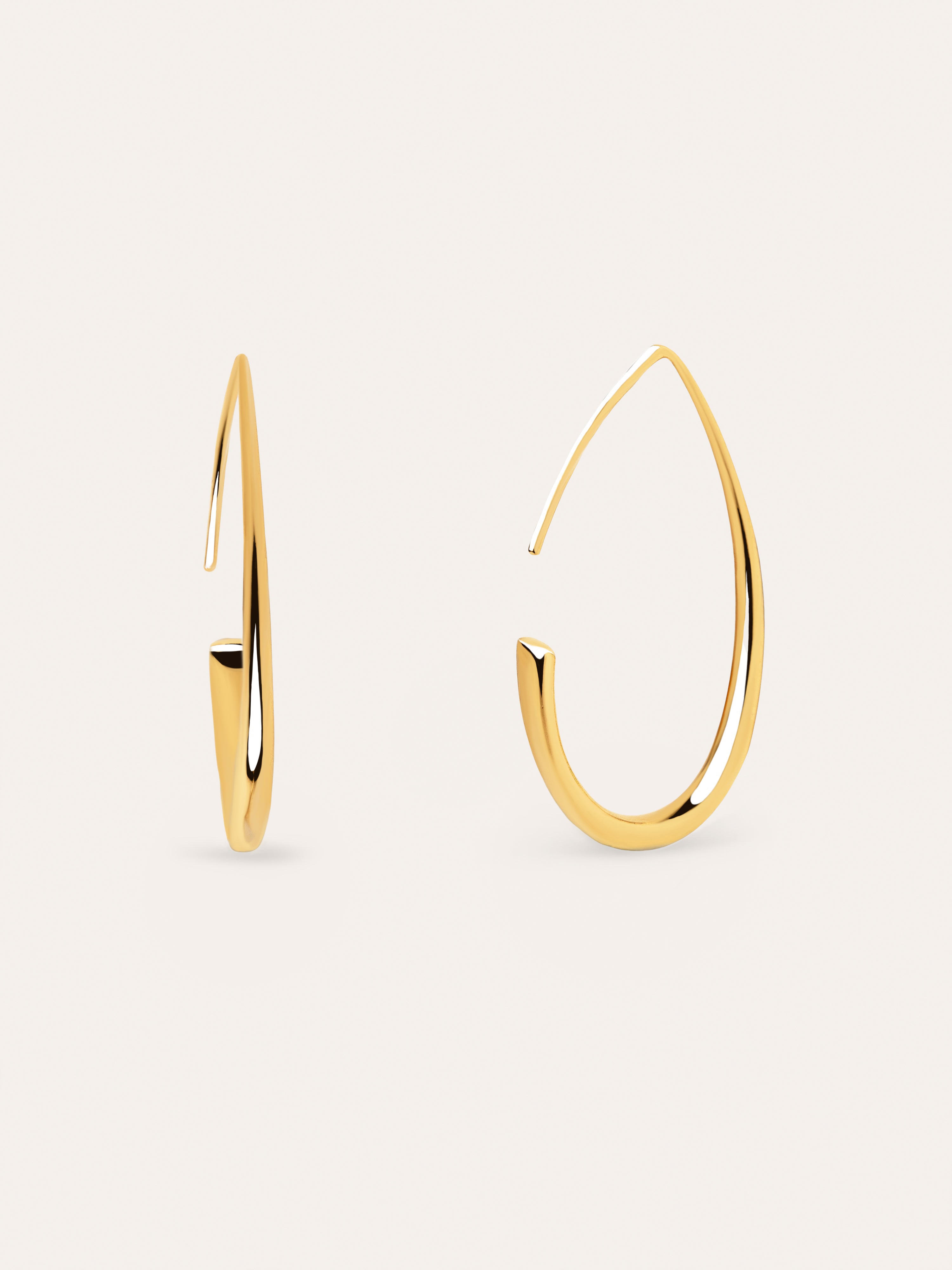 Boucles d'oreilles Goutte Arche Acier Plaqué Or