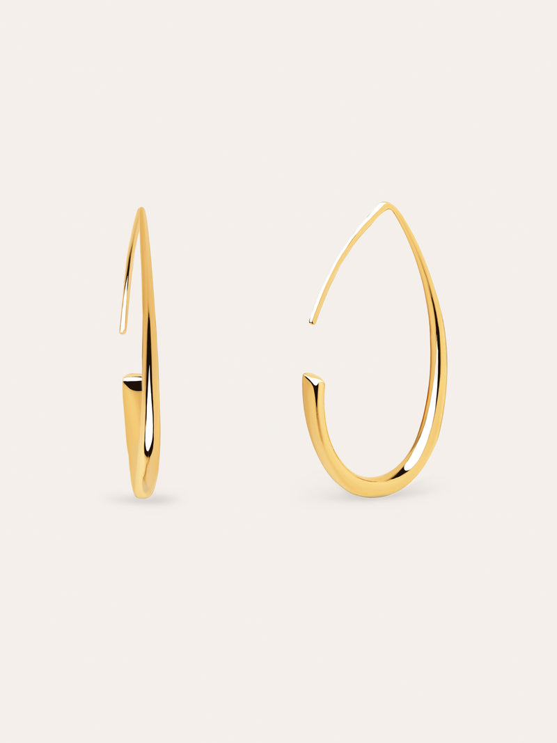Boucles d'oreilles Goutte Arche Acier Plaqué Or