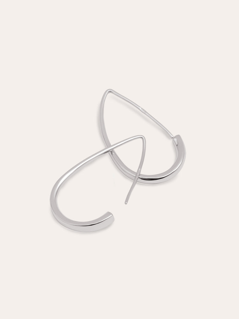 Silver Arch Drop Earrings