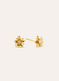 Pendientes Gardenia Baño Oro