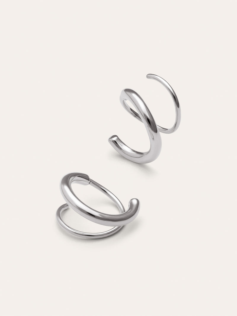 Spiral Drop Earrings Steel
