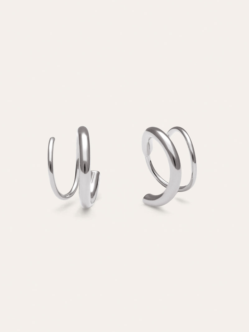 Spiral Drop Earrings Steel