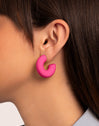  Gummy Pink Stainless Steel Earrings 