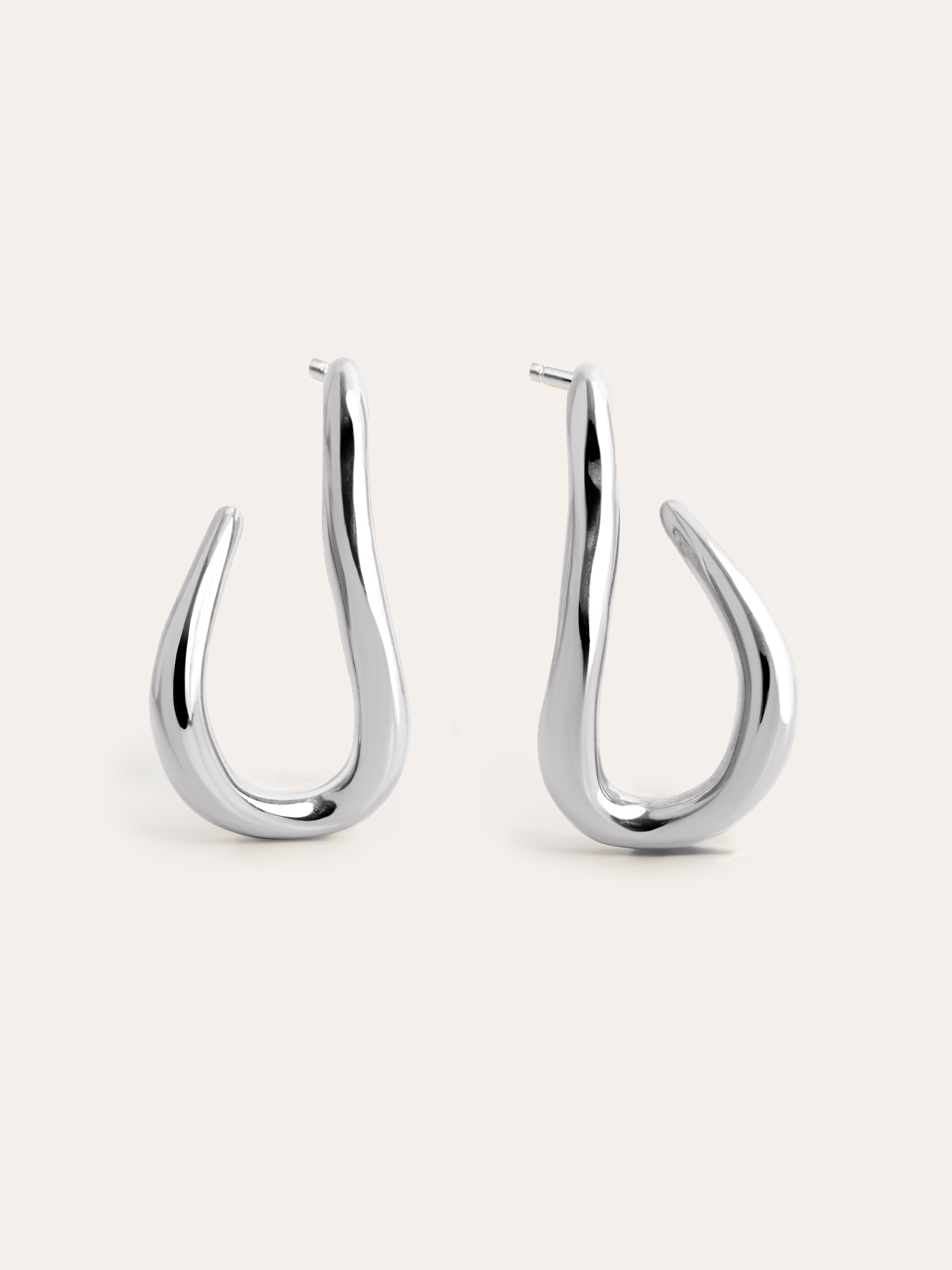 Pendientes Aro Organic Hook Acero