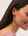 Pendientes Long Costa Acero Baño Oro