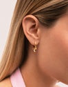 Boucles D'oreilles Midnight Sky plaqué or - puesto en modelo
