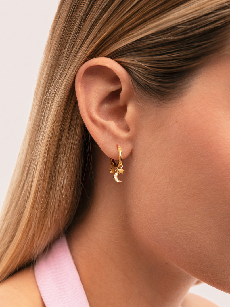 Boucles D'oreilles Midnight Sky plaqué or