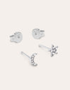 Pendientes Moon & Star Plata