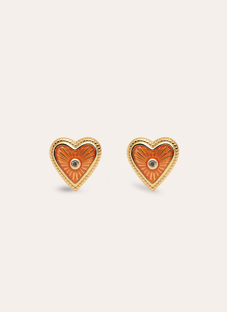 Pendientes My Heart Baño Oro