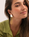 Boucles d'oreilles Nacre Cascade Acier Plaqué Or