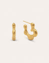Pendientes Organic Flower Acero Baño Oro