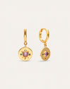 Pendientes Rosetón Baño Oro