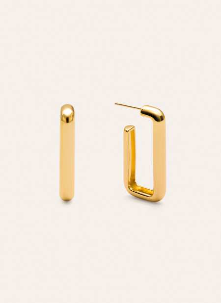 Pendientes Single Pipe Baño Oro
