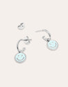 Pendientes Aro Smiley Sky Enamel