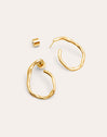 Spiraling Stainless Steel Gold earrings