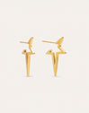 Boucles d'oreilles Star Punk Acier Plaqué Or