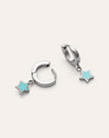 Orecchini a Cerchio Star Sky Enamel Acciaio