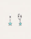 Orecchini a Cerchio Star Sky Enamel Acciaio