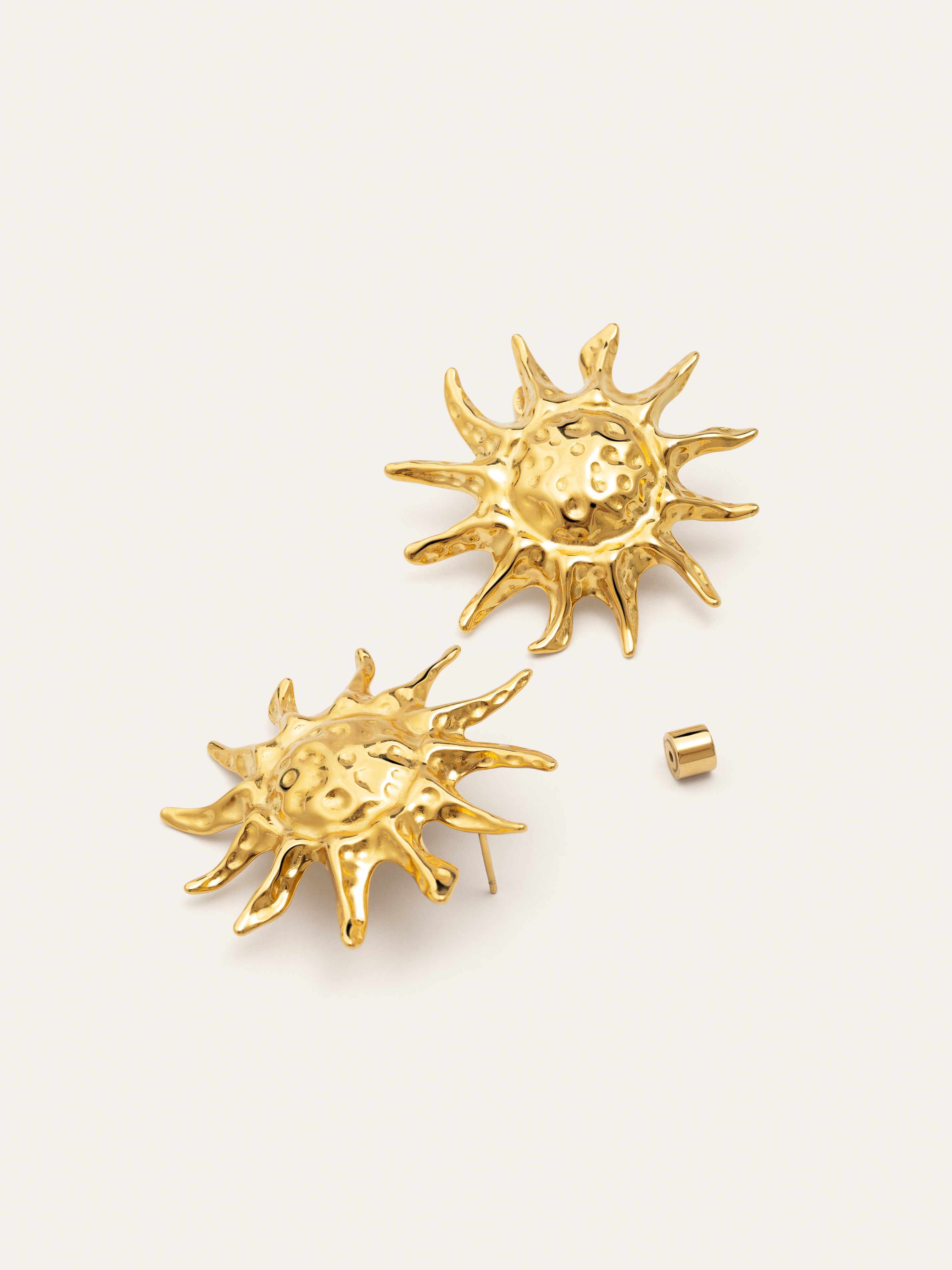 Pendientes Sun Light Acero Baño Oro