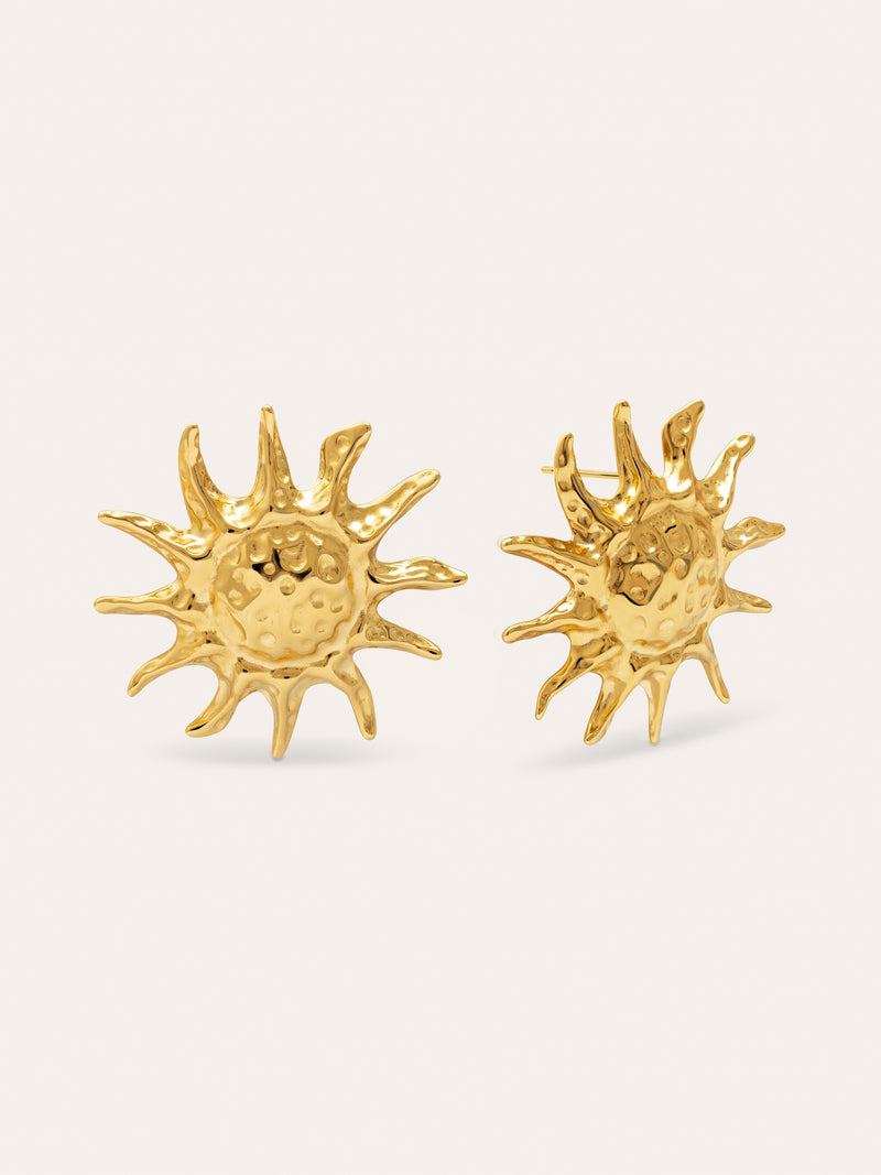 Pendientes Sun Light Acero Baño Oro