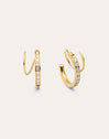 Pendientes Swirl Acero Baño Oro