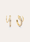 Swirl Stainless Steel Gold Earrings 