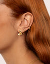 Boucle d'oreille simple anneau Klein Spark M plaqué or