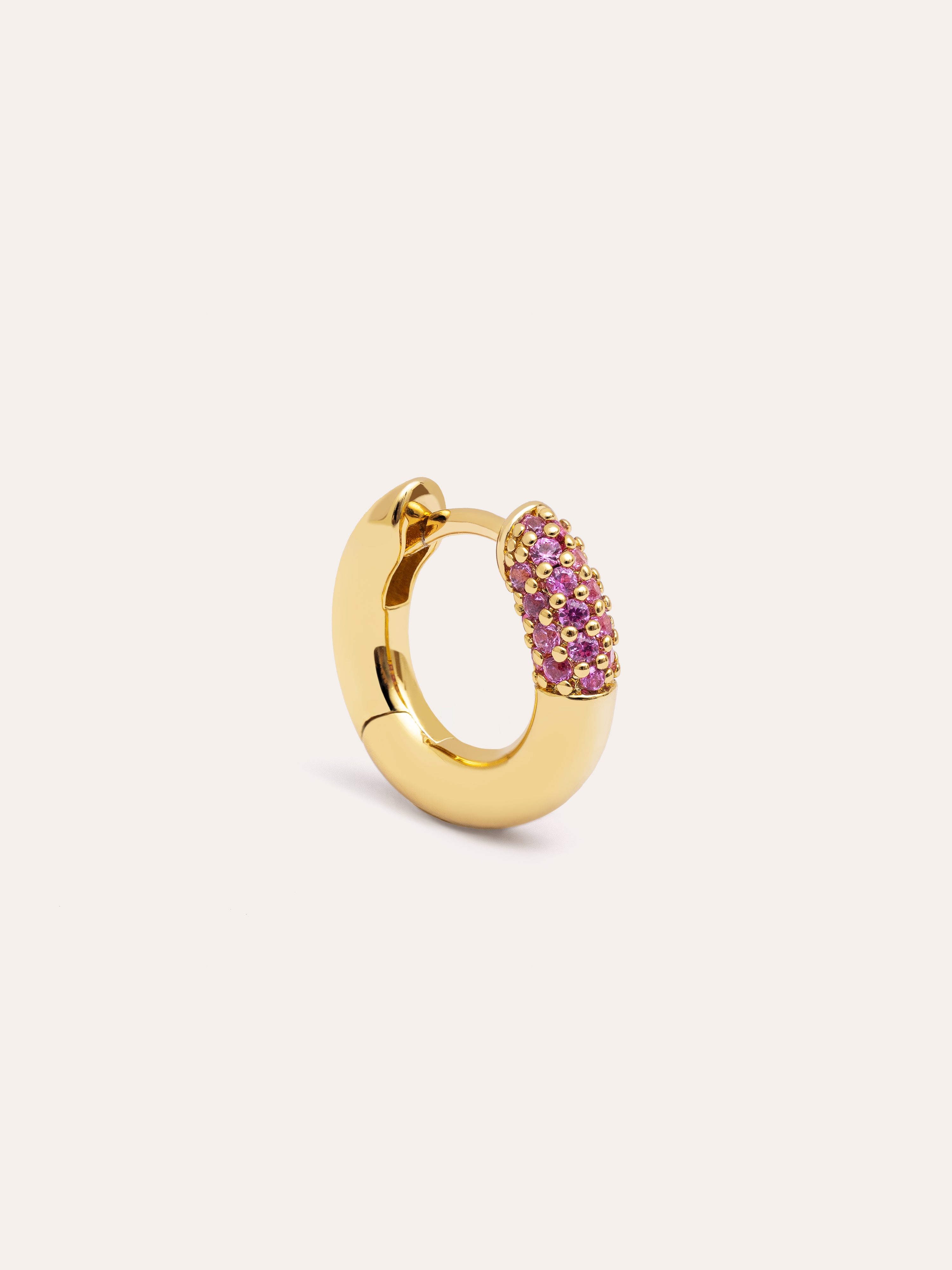 Pink Alma Gold Single Earring