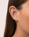 Boucle D’oreille à L’unité Créole Cleo S Plaqué Or