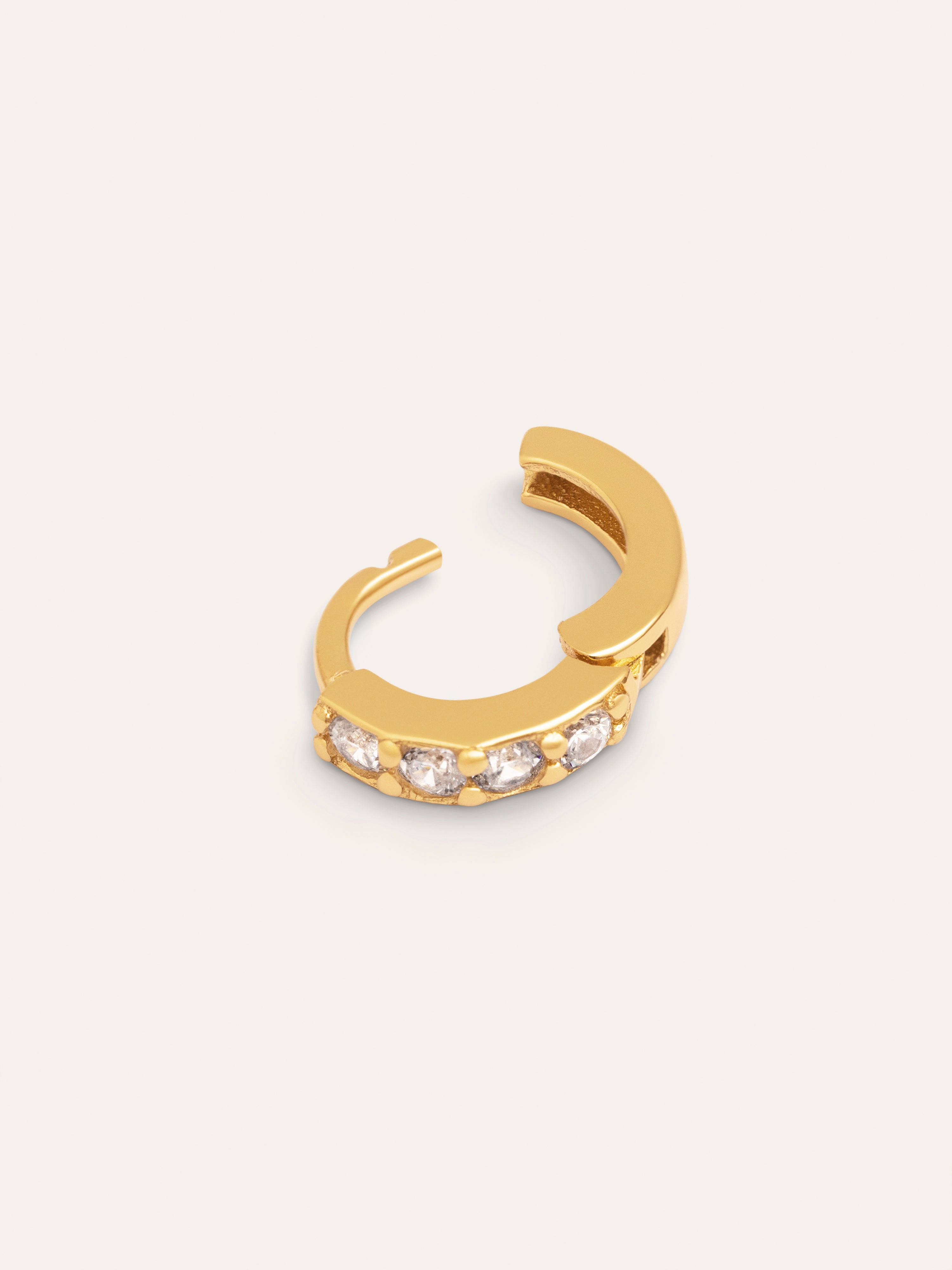 Boucle D’oreille à L’unité Créole Cleo S Plaqué Or