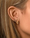 Cleo M Black Gold Hoop Single Earring