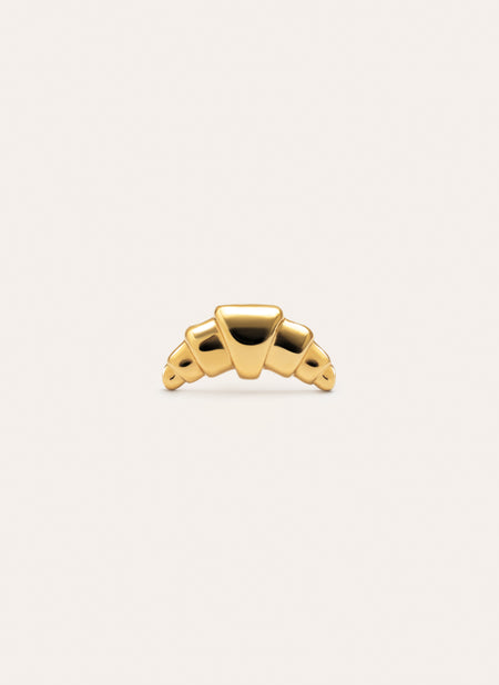 Croissant Gold Single Earring 