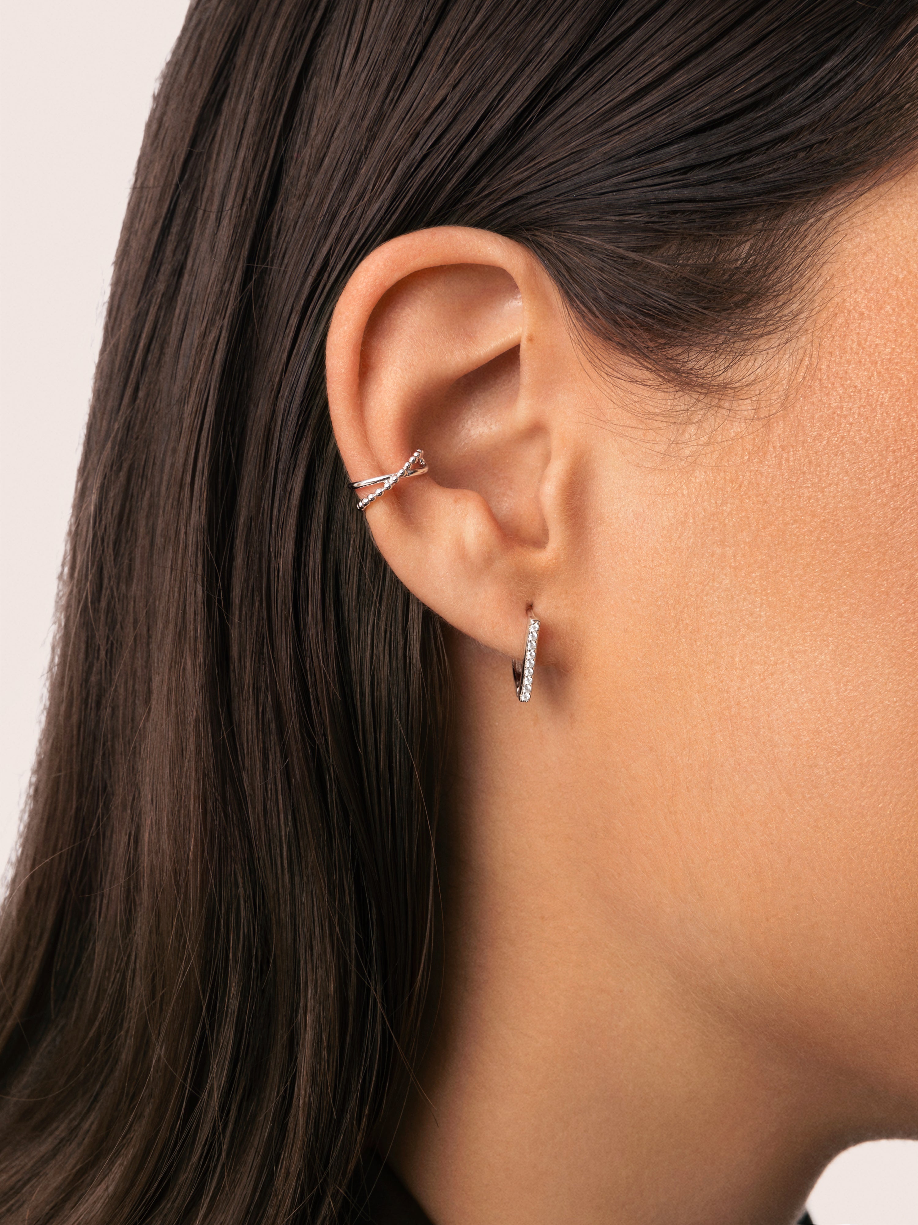 Pendiente Suelto Ear Cuff Nina Plata