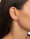 Boucle d'oreille unique Anneau Dance Star Plaqué Or