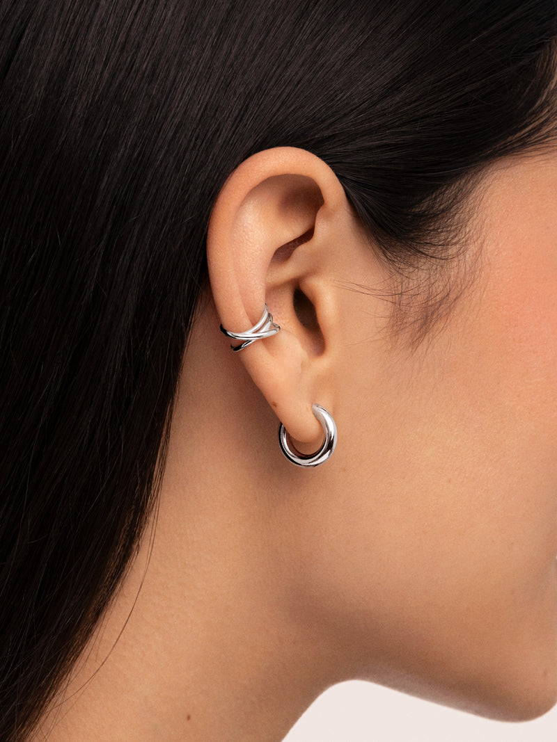  Triple Cross Ear Cuff Einzelner Ohrring