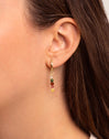 Five Stones Gold Single Earring