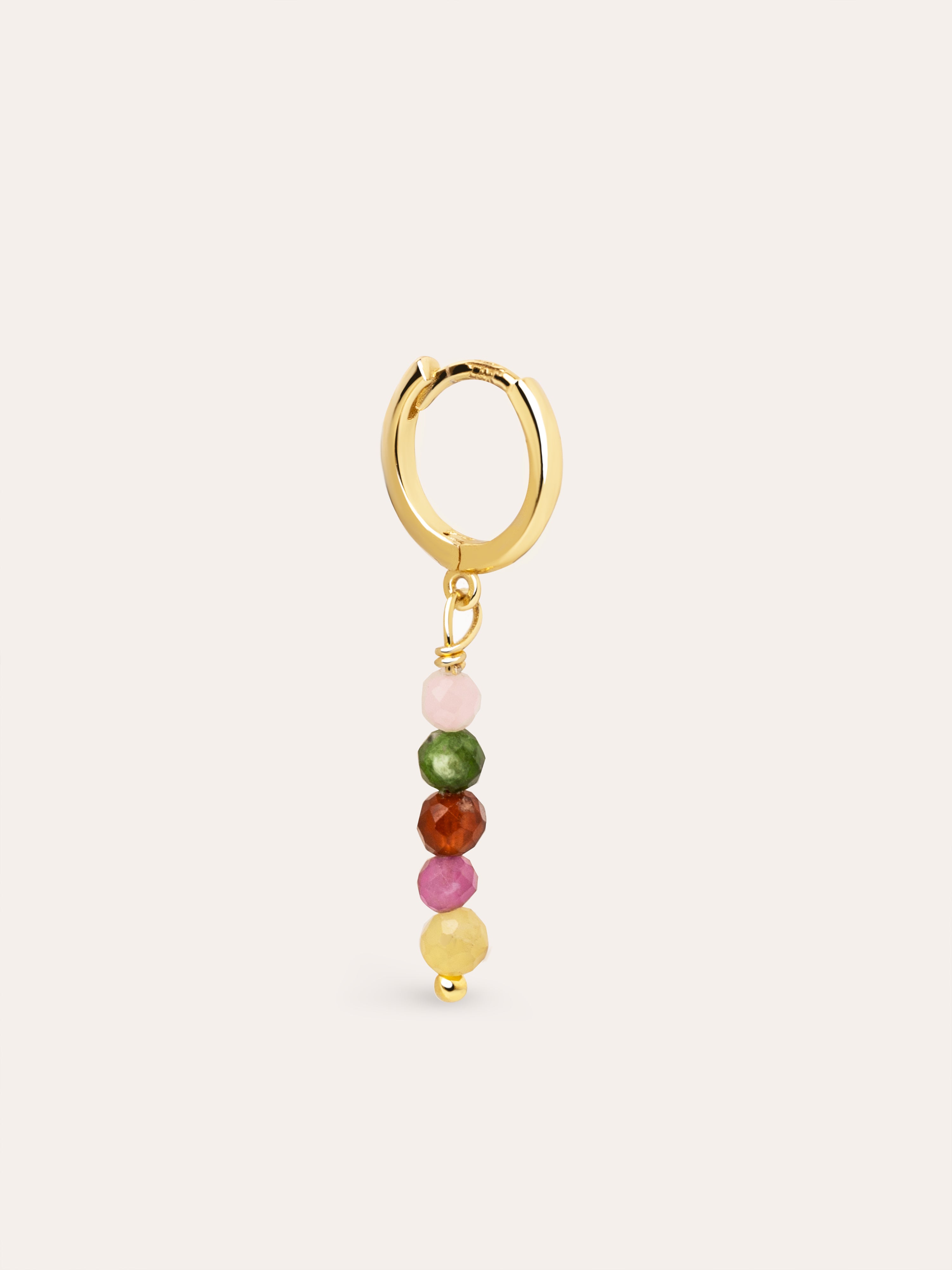 Five Stones Gold Single Earring