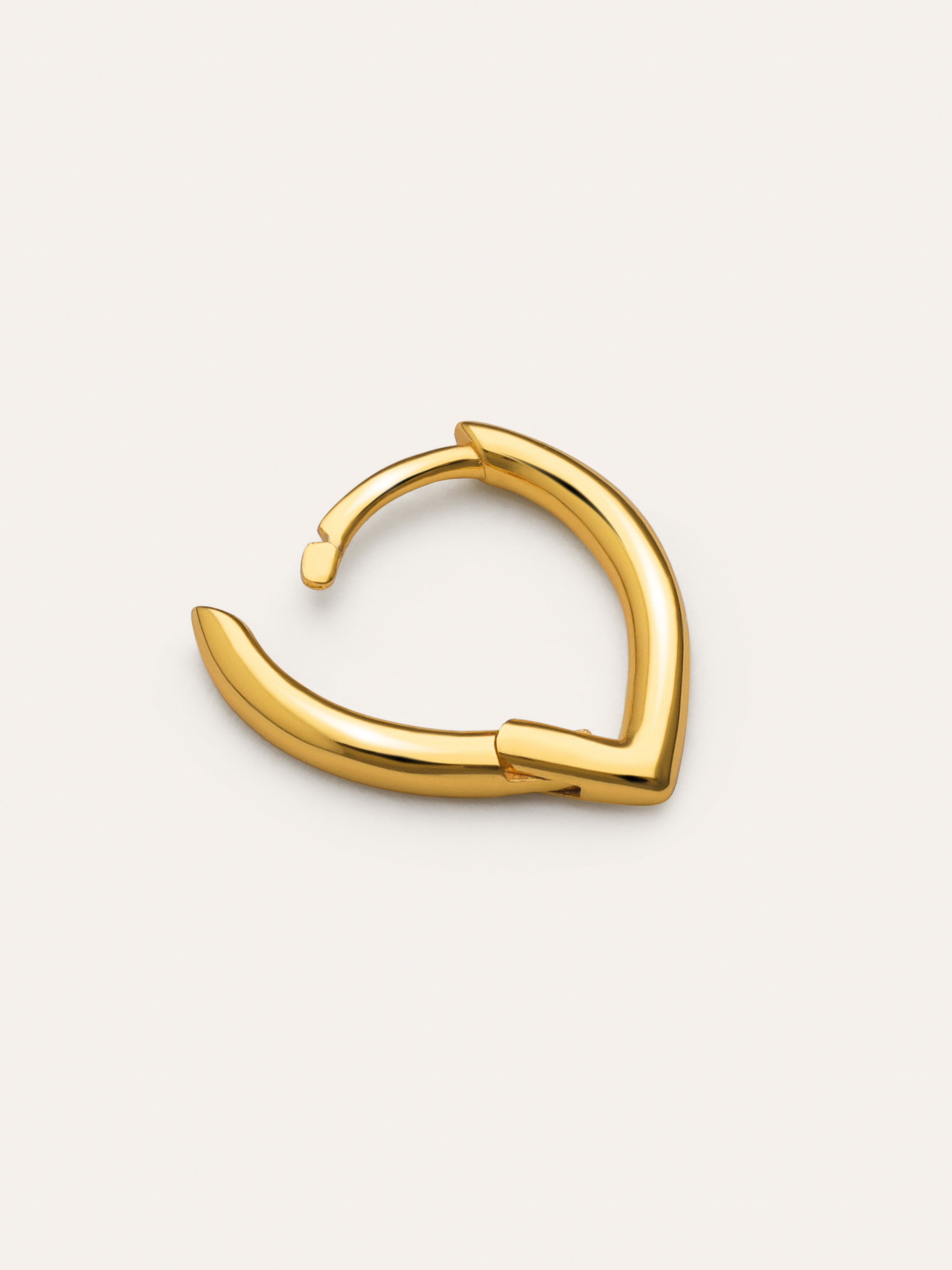 Pendiente Suelto Gota Plata Baño Oro