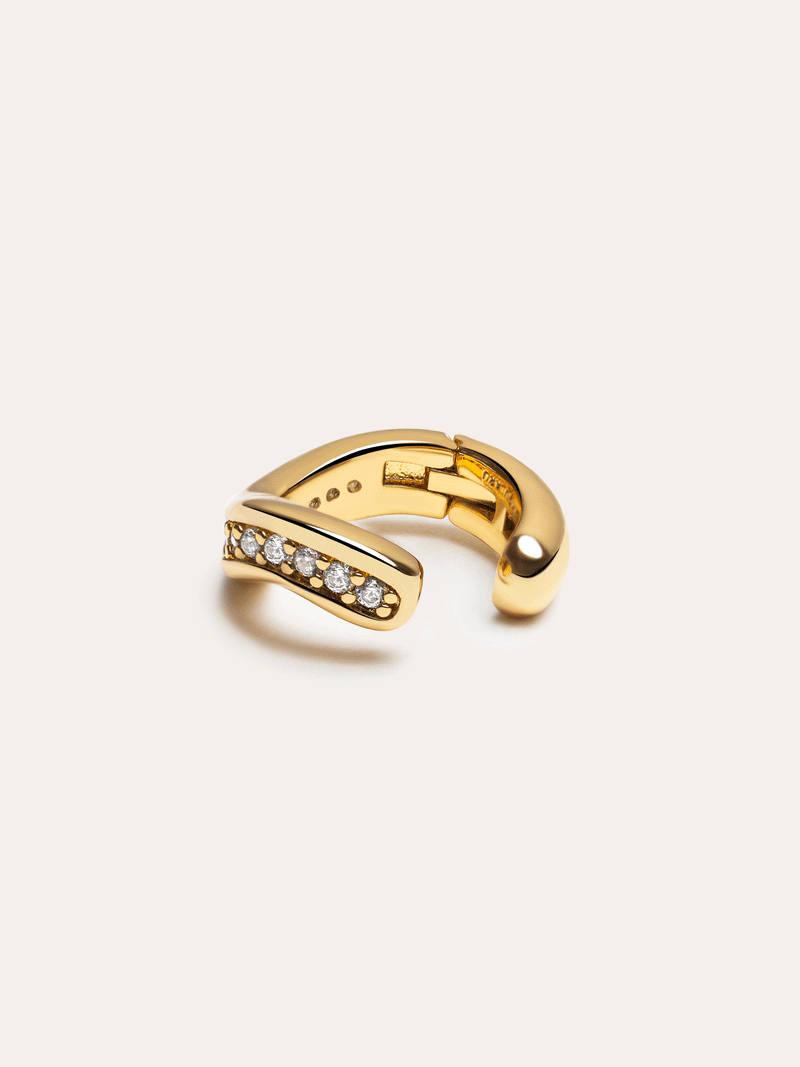 Brinco Individual Ear Cuff Hailey Banho de Ouro