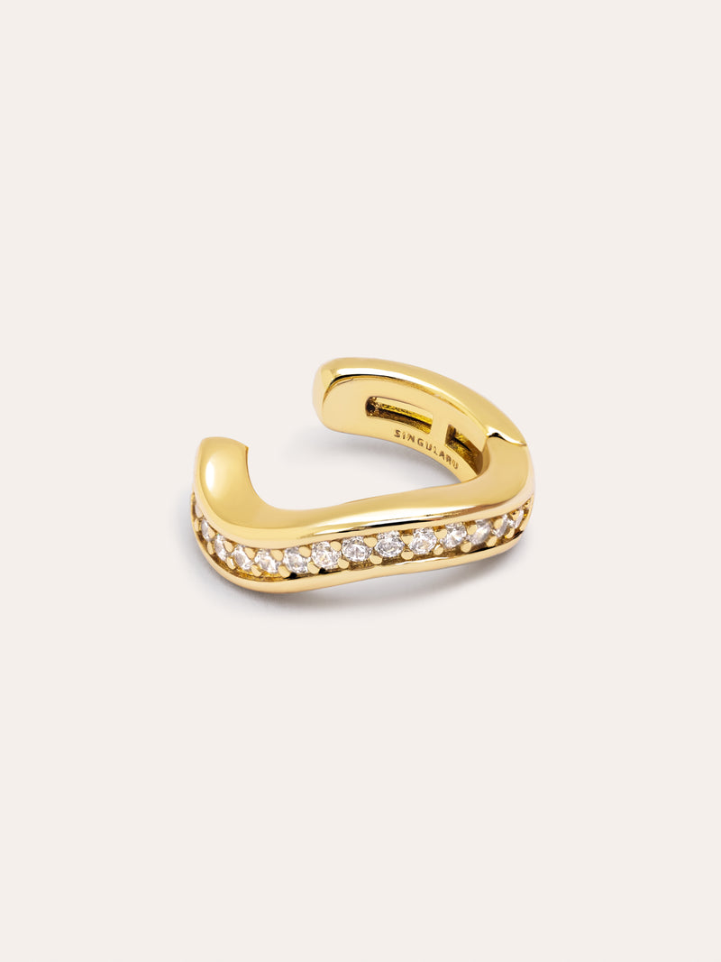 Brinco Individual Ear Cuff Hailey Banho de Ouro