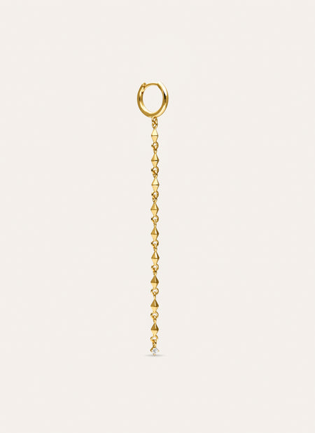 Long Lía Gold Single Earring 