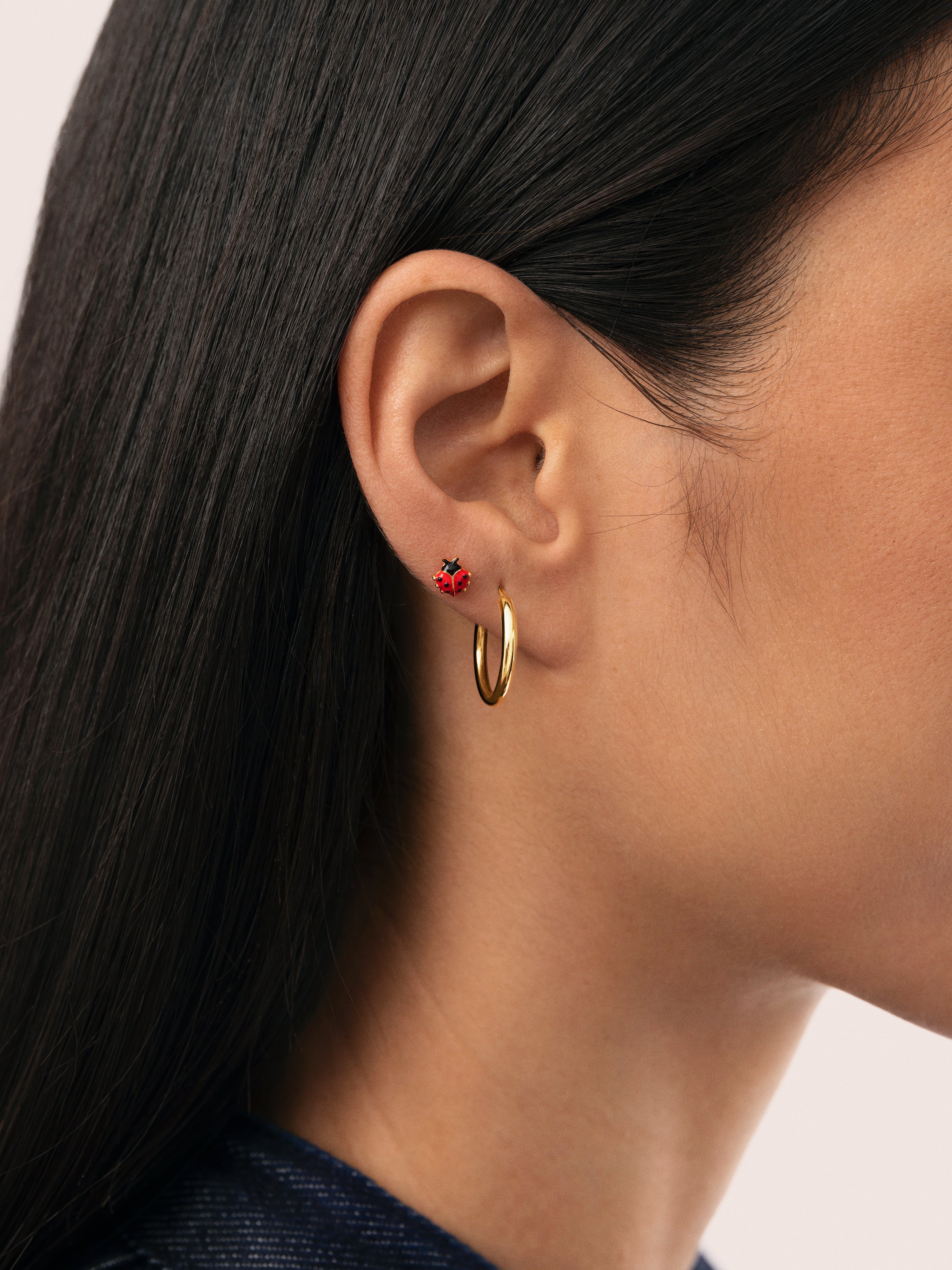 Ladybug Gold Single Earring  