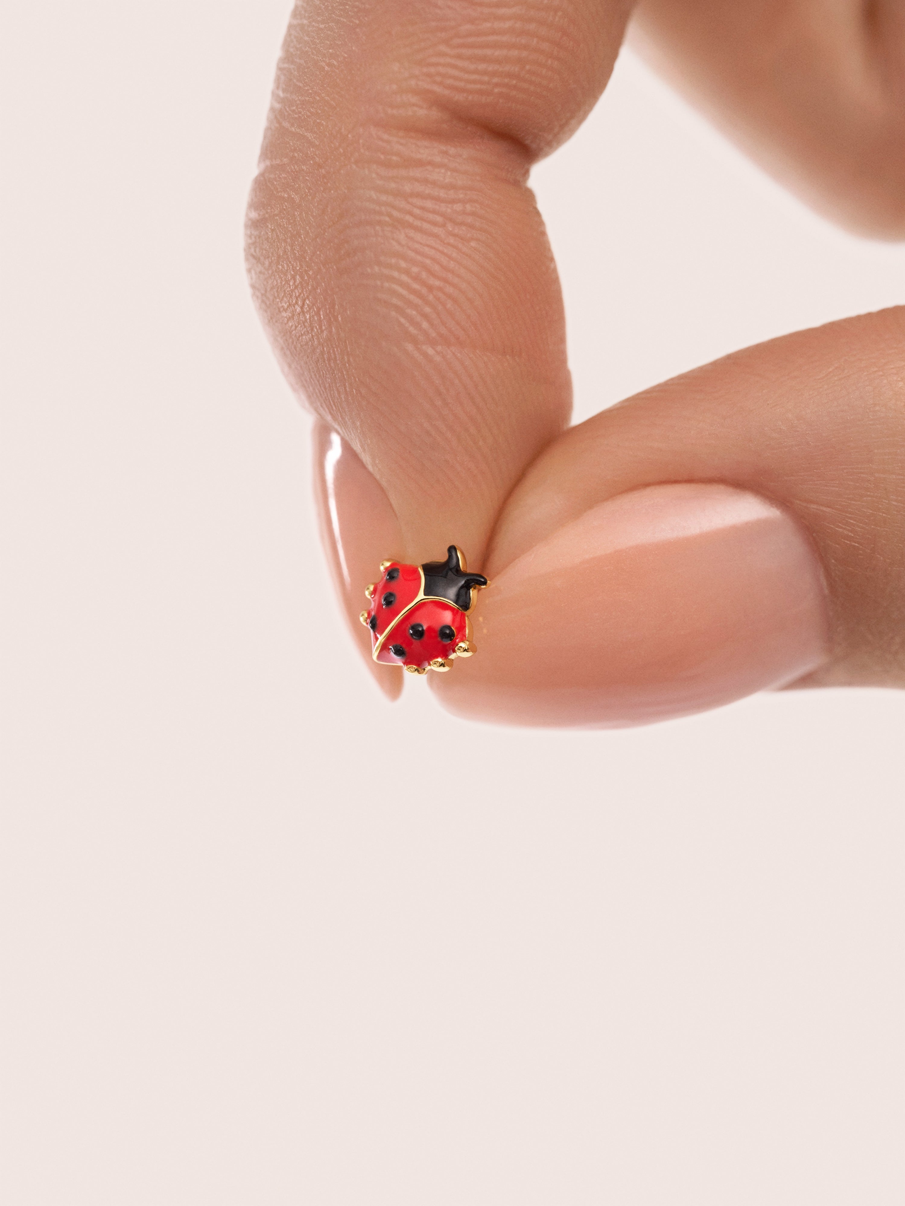 Ladybug Gold Single Earring  