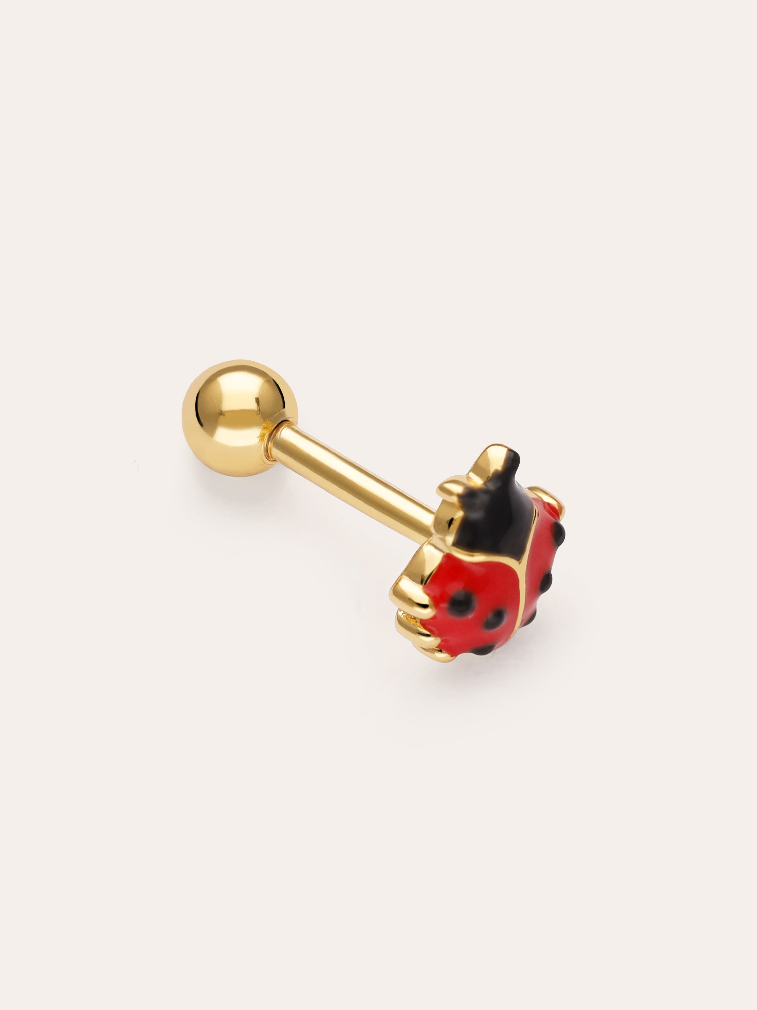 Ladybug Gold Single Earring  