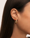 Boucle d'oreille simple Mini Cerise plaqué or