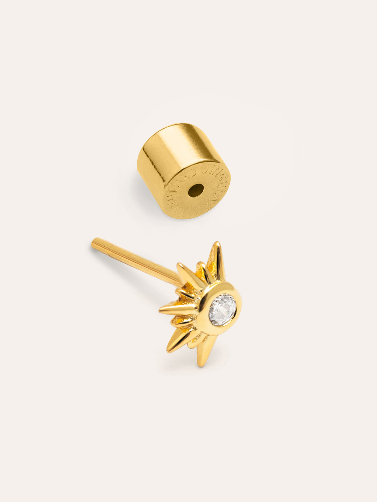 Imagen detalle de Einzelner Solar-Ohrring mit 18kt Goldbeschichtung