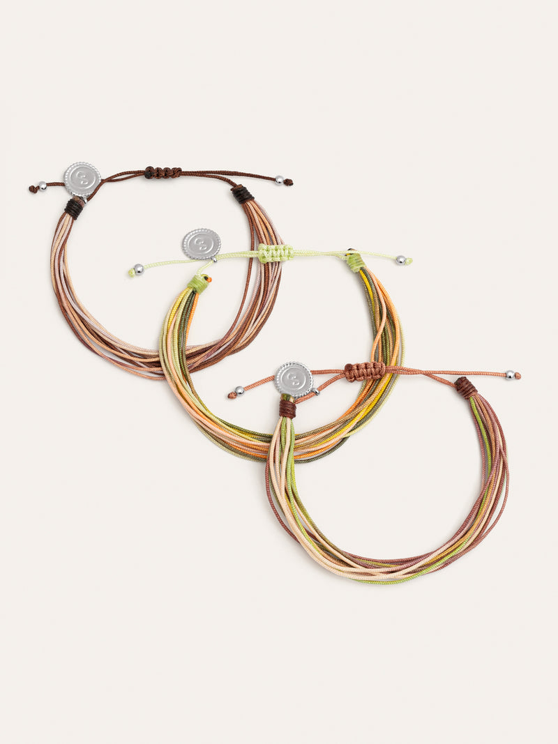 Pack 3 Pulseiras Forest Rainbow Aço