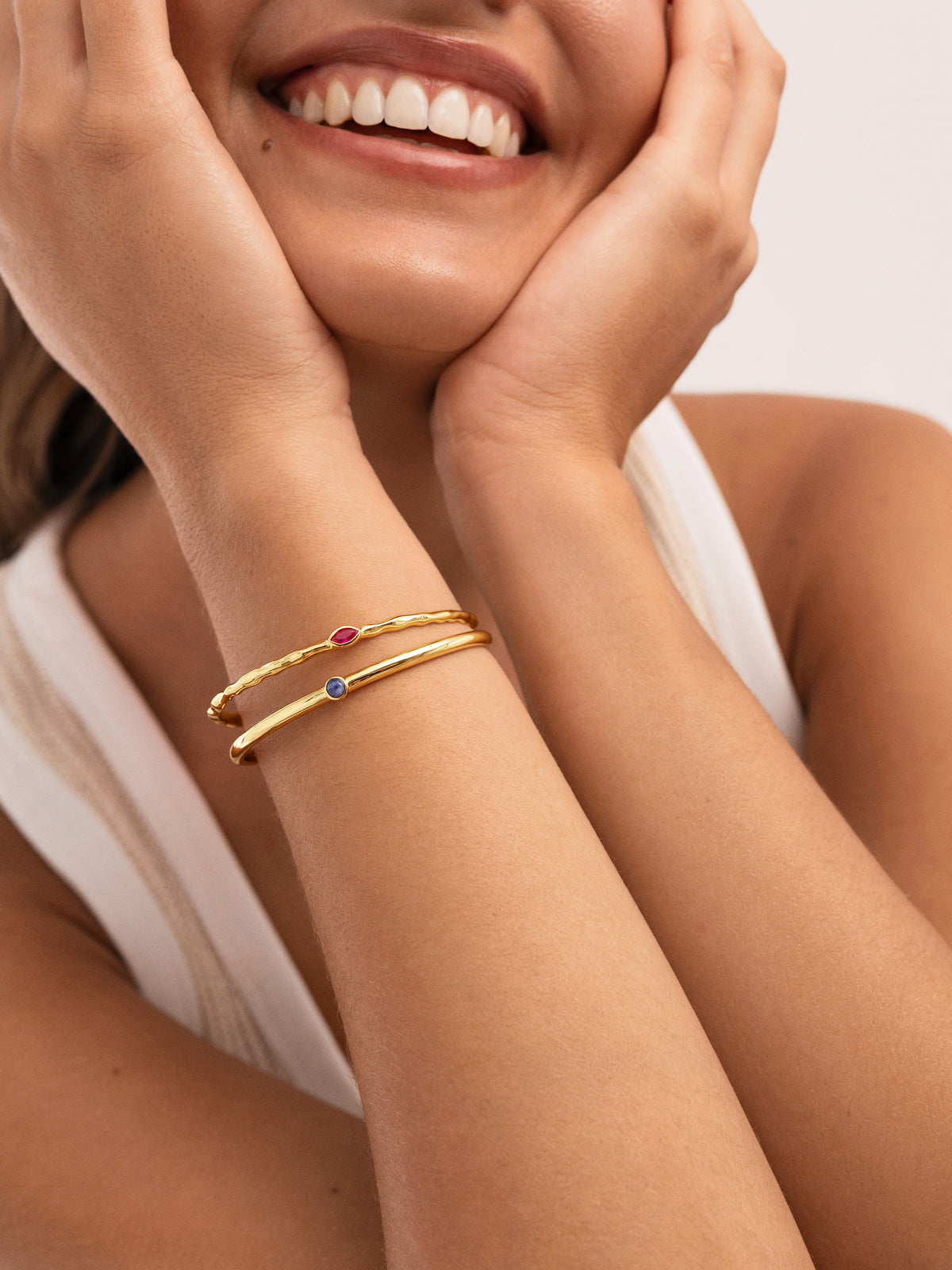 Bracciale Rigido Alma Cianite Placcato Oro - vista 4